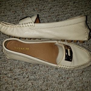 Coach loafers size 5 1/2 beige